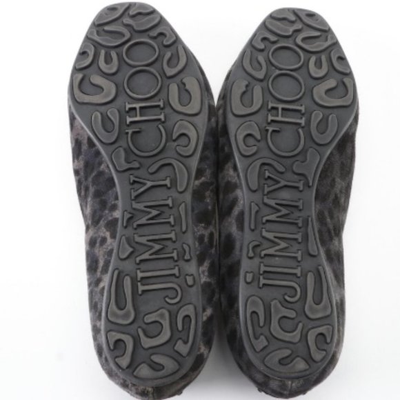 Jimmy Choo Venetian-Style Loafers in Printed Suede with Rubber Soles - Picture 2 of 7